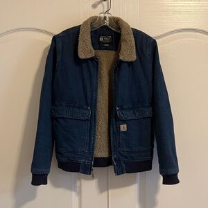 Carhartt Denim Jacket with Sherpa Lining